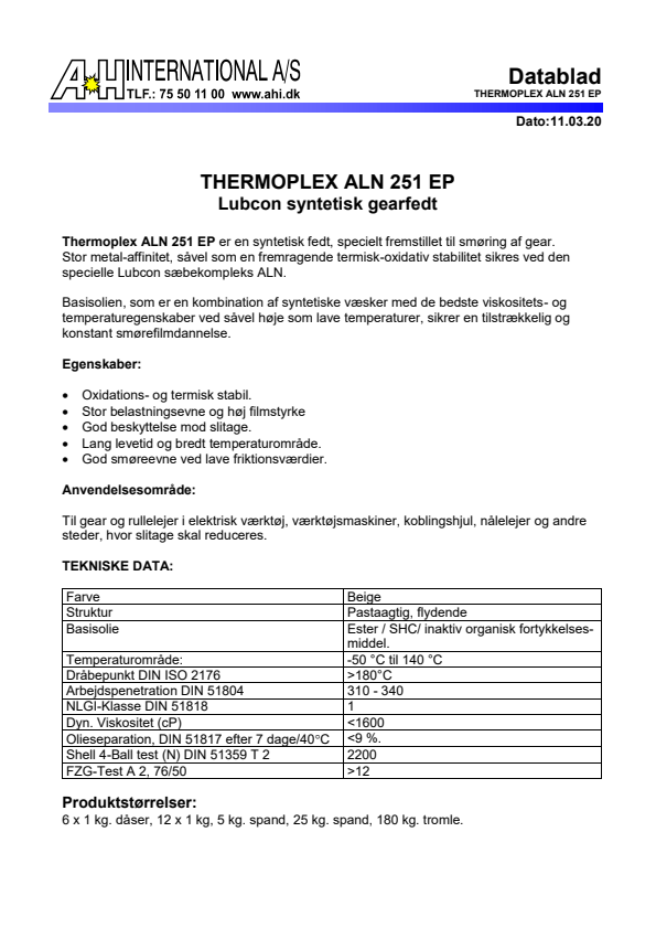 

Thermoplex ALN 251 EP

